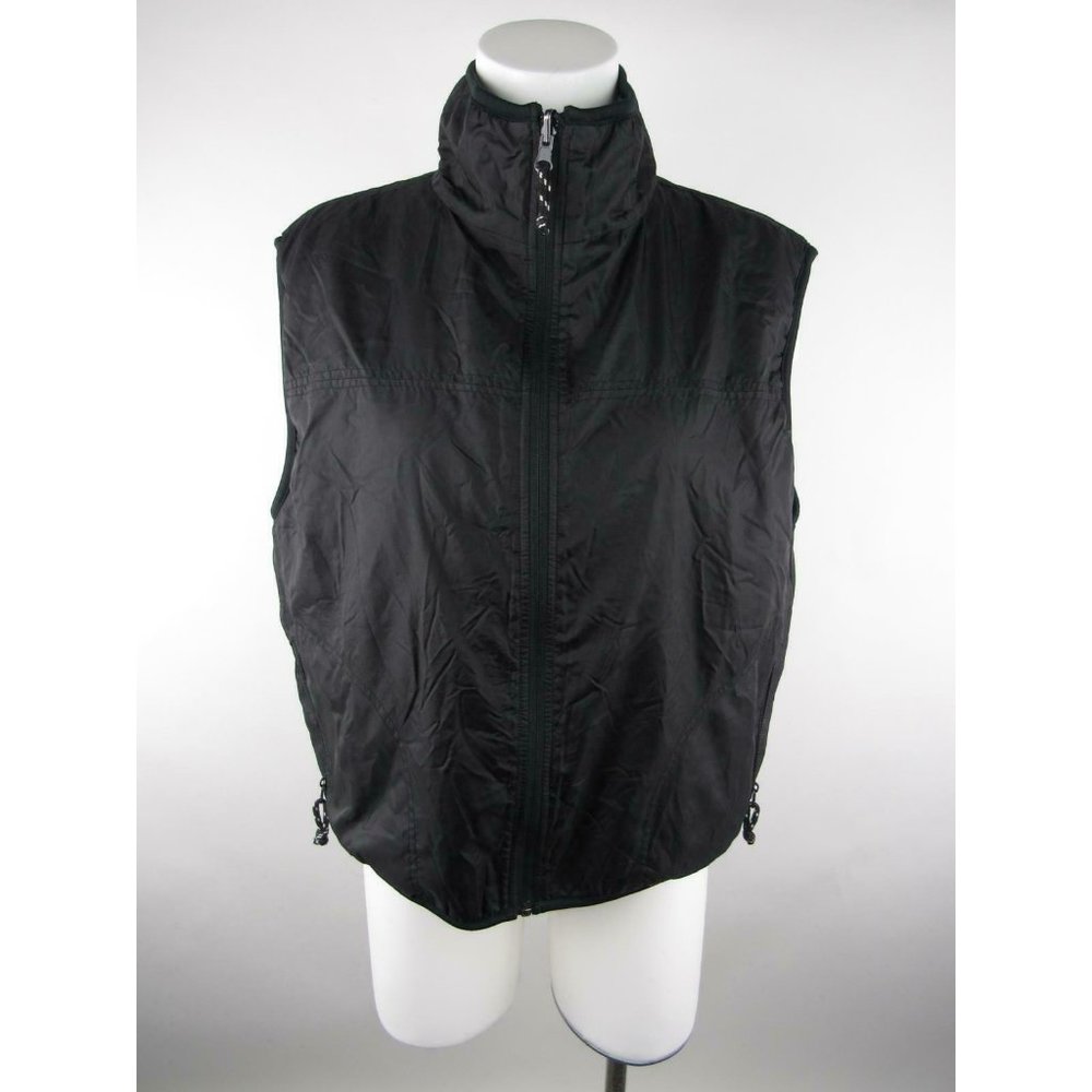 Free Country L Blue Reversible Fleece Vest Jacket